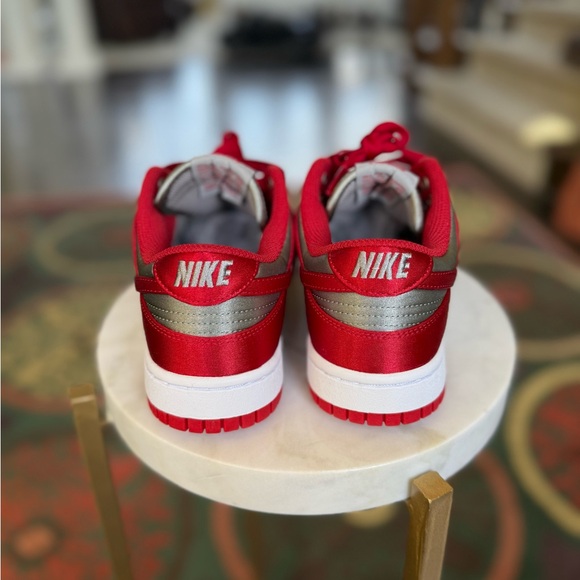 Nike Dunk Low Red and Silver Sneakers (women 7.5) - Picture 4 of 6